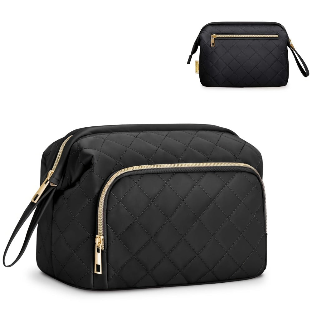 Spacious Women'S Travel Makeup Organizer, Versatile Cosmetic Bag for Brushes, Toiletries, And Additional Items. Ideal Full-Size Container for Travel, Perfect As a Gift for Women
