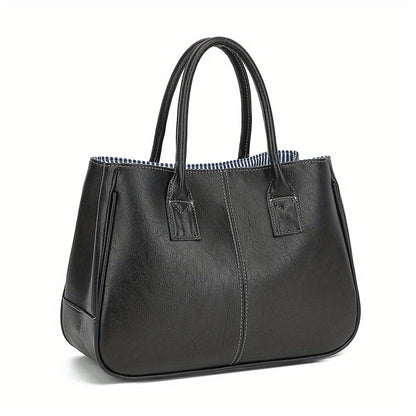 Women's Handbag, Classic Solid Color PU Material, Large-capacity Shoulder Bag, Suitable for Business, Travel, Dinners, Daily Use, and Also the Best Choice for Gifts.