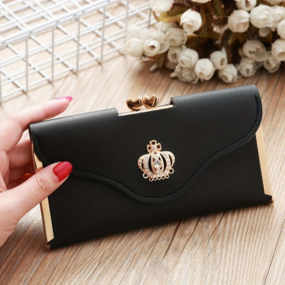 Women's Wallet – Trifold Clutch Rhinestone Crown Luxury | Bag Vero – detail view 3
