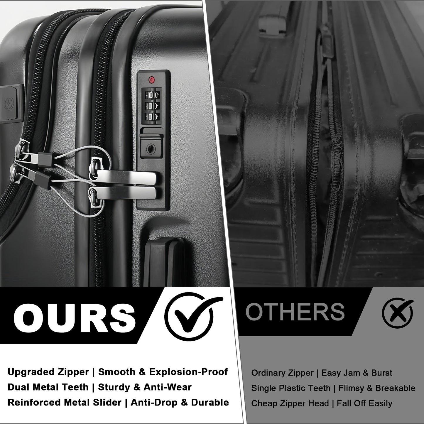 20in carry on luggage+luggage Bag Set, with cup holder and charger, with 360°Spinner Wheels TSA Lock and Adjustable Telescopic Handle Durable Travel Suitcases, Hardshell Luggage with Wheels, Vacation Packing, Travel Luggage Set, Sleek Design, Modern Lugga