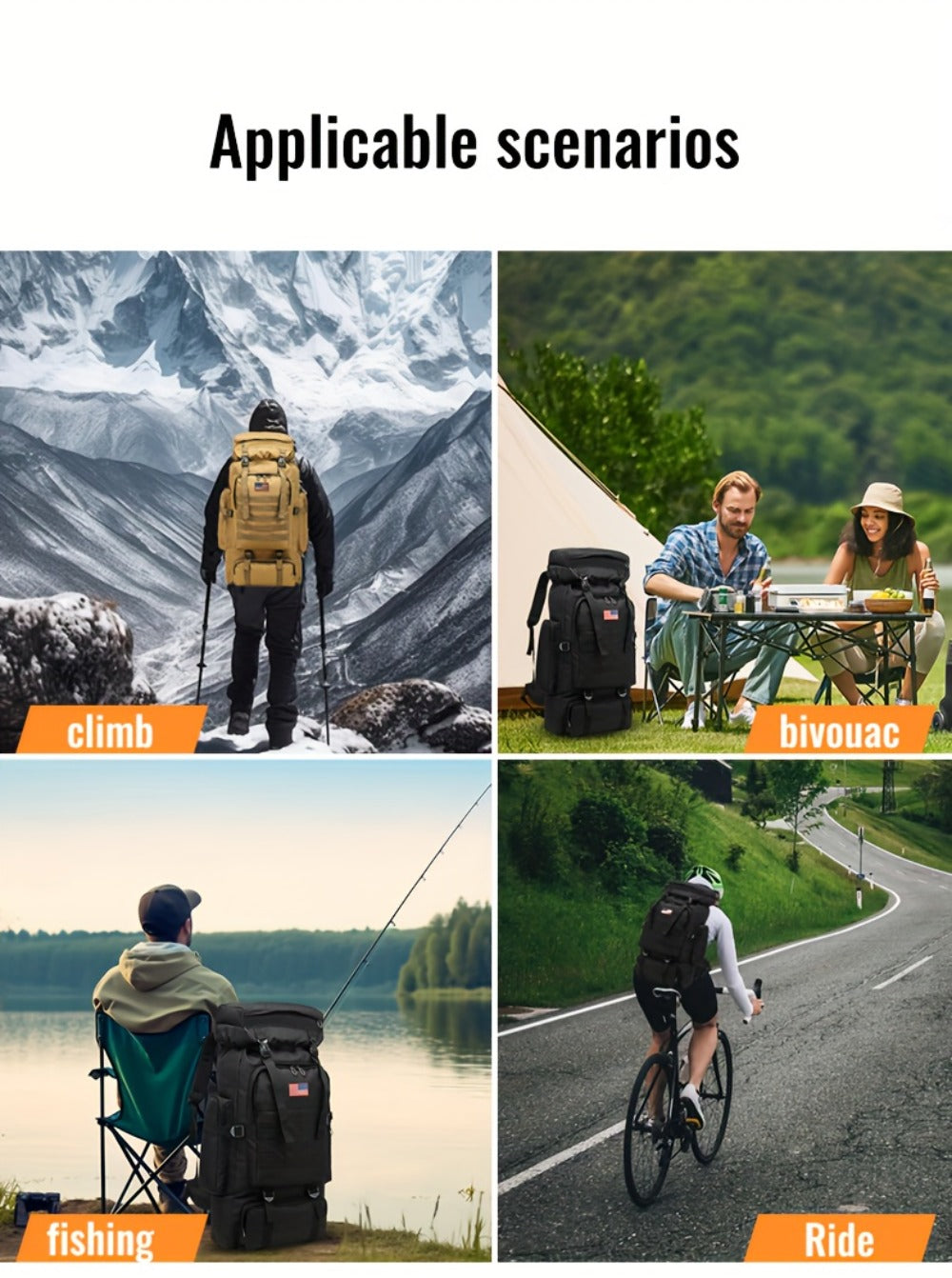 21.13gal Unisex Hiking Tactical Backpack, Outdoor Backpack Molle 3 Day Assault Pack, Hiking Camping Backpack With Multi Functional Pouches, Lightweight Outdoor Sports Travel Backpack, Perfect For Mountaineering Travel, Army Green, Traveling Backpack