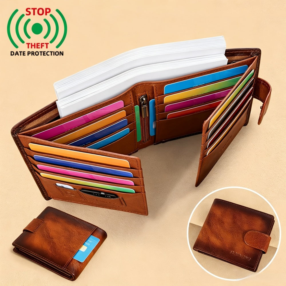 Men's Wallet – Large Capacity, Slot Leather Genuine Cowhide Large | Bag Vero – detail view 3