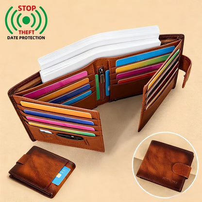 Men's Wallet – Large Capacity, Slot Leather Genuine Cowhide Large | Bag Vero – detail view 3