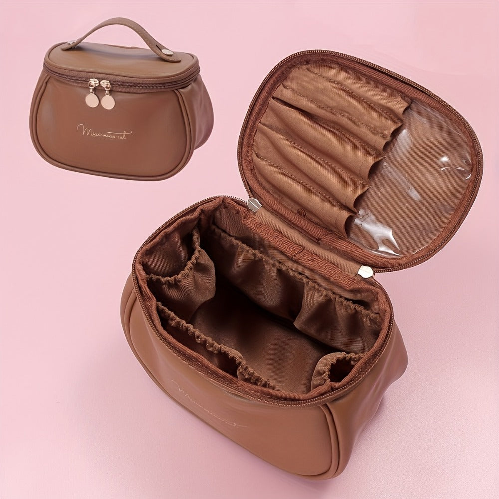[Travel Toiletry Bag] 4 Colors Available, PU Candy Makeup Bag, Large Capacity Multi-Functional Mobile Phone Storage Toilet Makeup Bag, Toiletry Storage Bag, 2025 New Style Travel Toiletry Bag