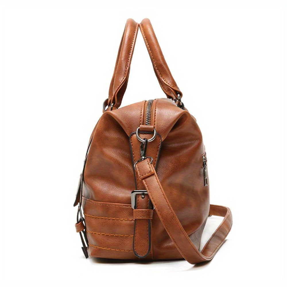 Vintage Handbag, Large Capacity Crossbody Bag, Exquisite Scarf, Men/ Women's Shoulder Bag for Best Birthday Gifts