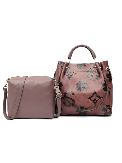 Elegant Flower Embossed Handbag, Fashionable Satchel Bag for Work, Classic All-Match Bag