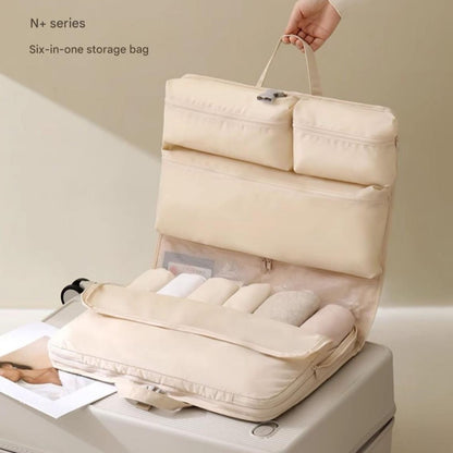 6-in-1 Compression Packing Cubes | Travel Organizer for Clothes, Underwear & Essentials | Foldable & Hangable for Effortless Suitcase Packing