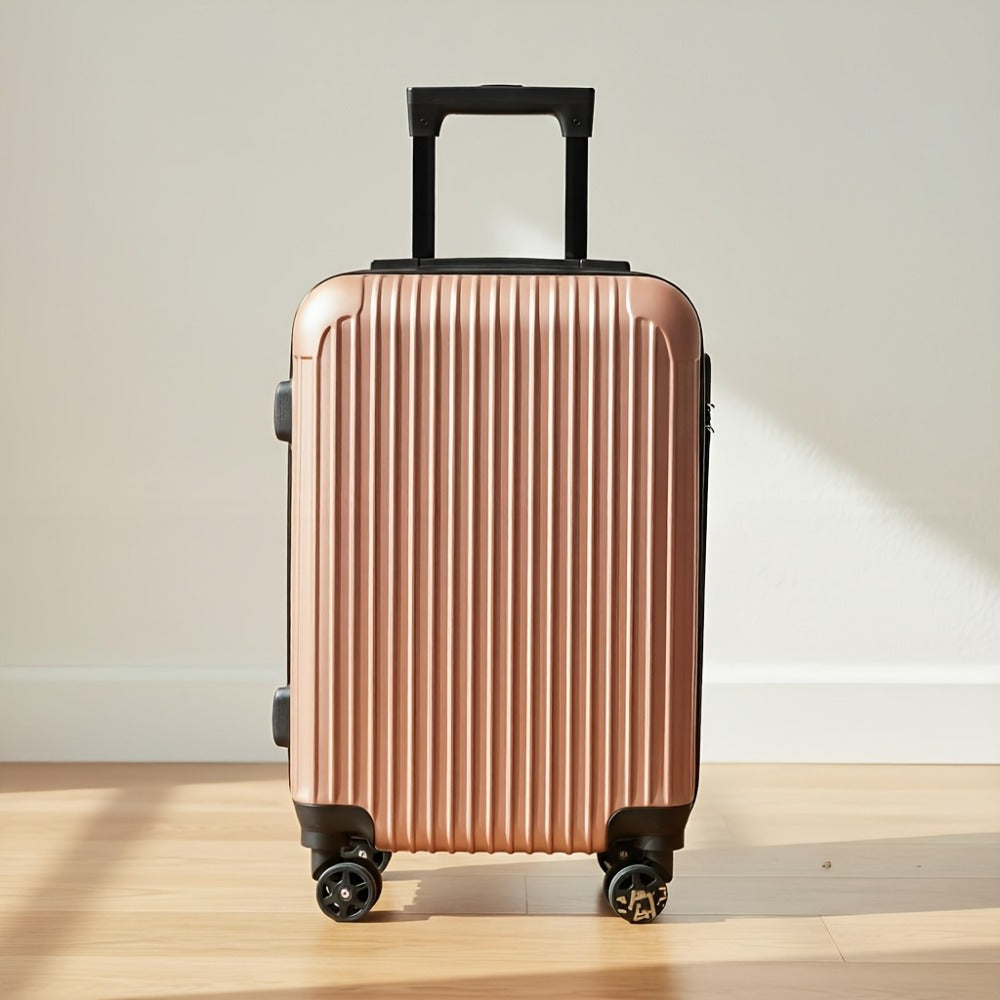 Luggage Trolley Case, 20-inch Boarding Case, ABS Lightweight Hard Shell, 360-degree Smooth Swivel Wheels, TSA Lock, Telescopic Handle, Suitable for Various Travel Occasions, Black, White, Rose Golden, Silvery Gray