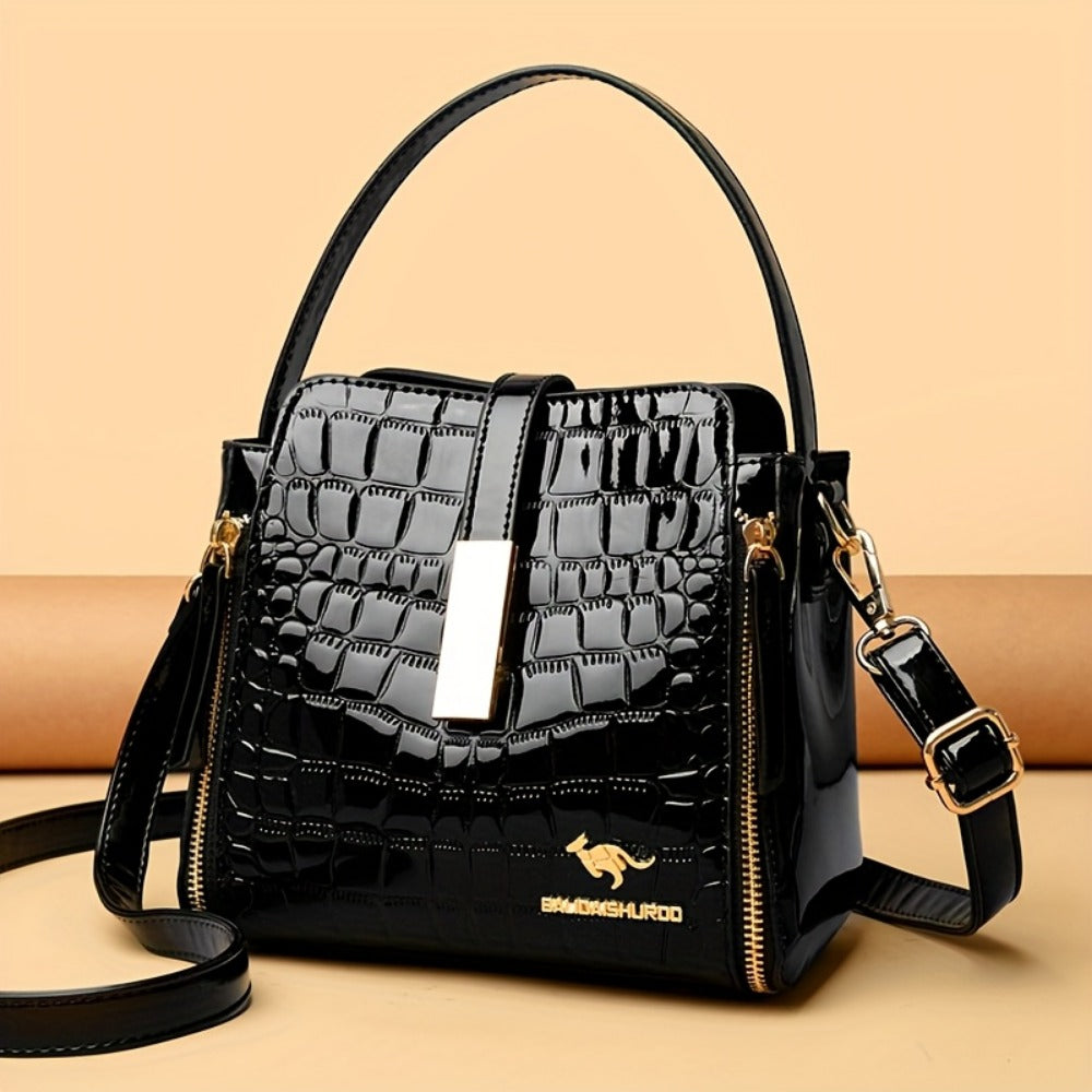 Crossbody Bag for Women – Crocodile Pattern Bucket Multi Functional | Bag Vero – detail view 3