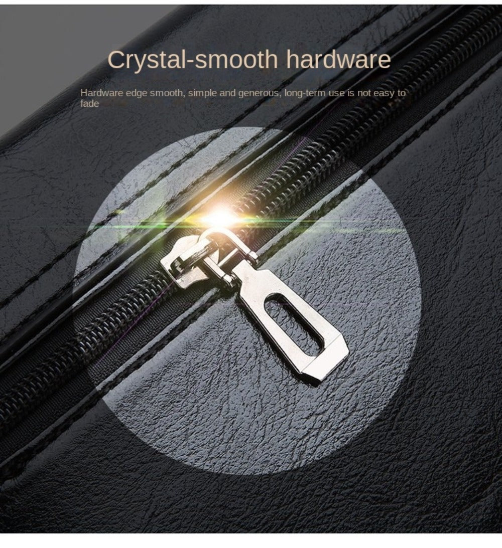 PU Textured Business Men's Shoulder Bag, Crossbody Men's Backpack, Scratch Resistant, Wear-resistant and High Quality, Briefcase Suitable for Office, Daily Travel, Local Fast Delivery