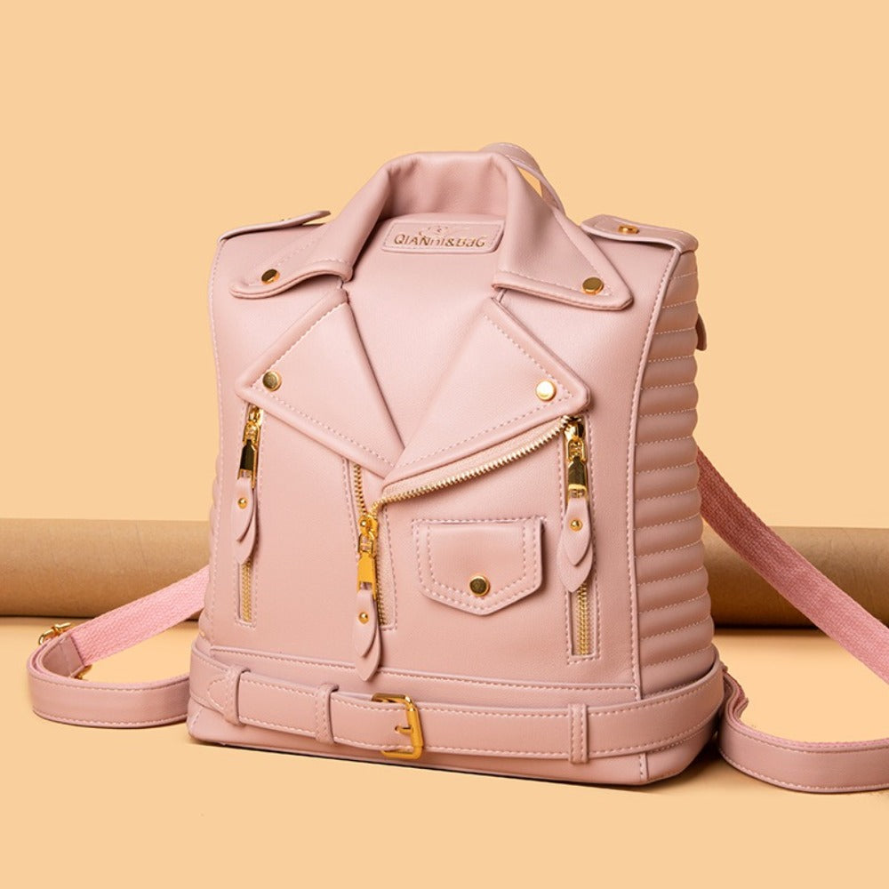 Cross-Border Backpack 2026 New Women'S Bag European And Soft Textured Jacket Backpack Fashionable Versatile Backpack