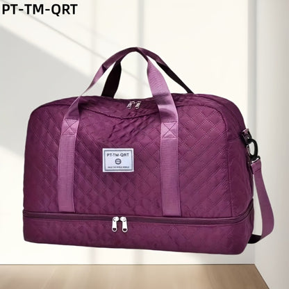 Sports Duffel Bag, Multi-Functional Large-Capacity Gym Bag, Shoulder Bag, with Extra-Large Shoe Compartment, Suitable for Women to Carry on One Shoulder, Hand-Held Bag, Portable Sports And Gym Bag, Weekend Short Overnight Bag, Local Warehouse