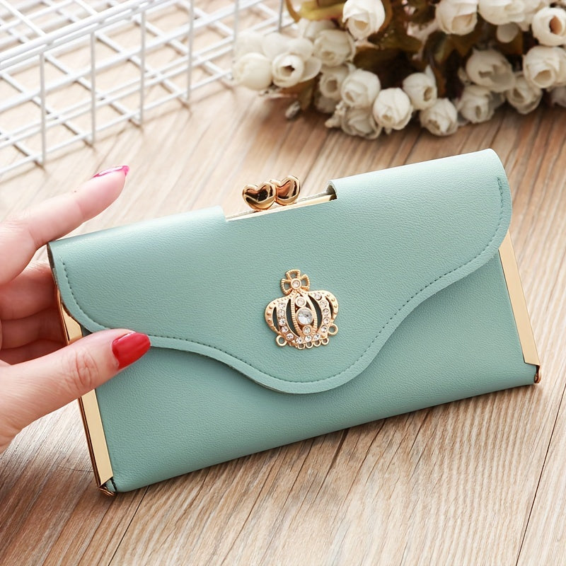 Women's Wallet – Trifold Clutch Rhinestone Crown Luxury | Bag Vero – detail view 13