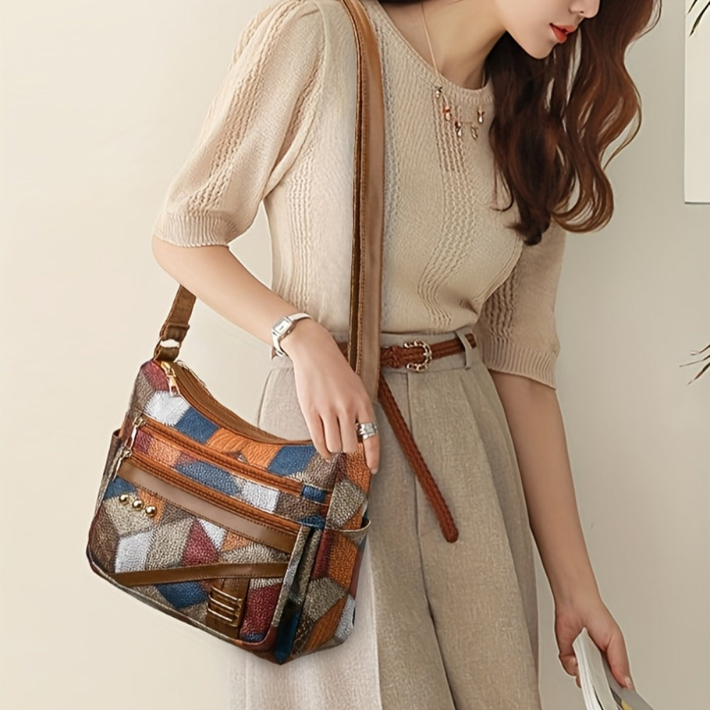 CuteCity New Fashion Trend, Four Seasons Soft, Multi-compartment, Multi-pocket, High-quality, Multi-layered Shoulder Bag, Crossbody Bag, Versatile, PU, Large-capacity Women'S Bag, Women'S Multi-pocket Handbag, Wallet, Light Travel