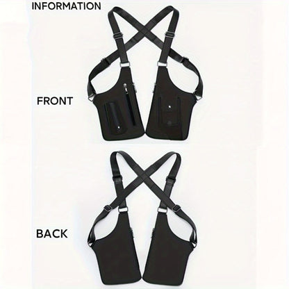 Men'S Retro Shoulder Strap Underarm Shoulder Bag, Multi-Functional Lightweight Backpack, Outdoor Mobile Phone Bag, Outdoor Vest Bag, Multi-Functional Vest Bag, Black Vest Bag, Brown Vest Bag