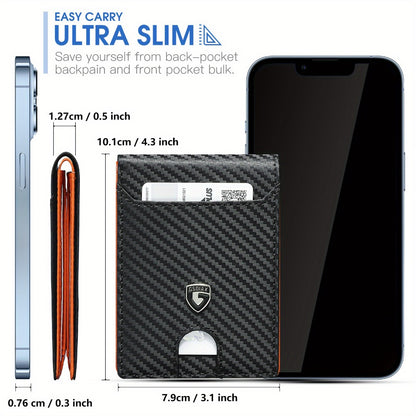 Men'S Wallet - RFID Blocking Bifold Stylish Wallet with 12 Card Slots And 1 ID Window. Good Gift Choice