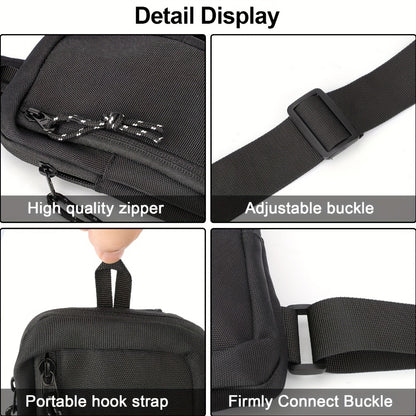 Black Sports Sling Bag for Men & Women, Adjustable Strap, Lightweight Crossbody Chest Pack for Travel, Hiking, Gym & Daily Use, Active Lifestyle Gear | Antiscratch Material