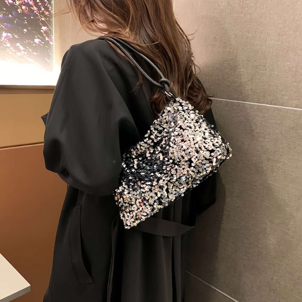 Shoulder Bag for Women – Adjustable Strap, Sequin Sparkly Evening Adjustable Strap | Bag Vero – detail view 5