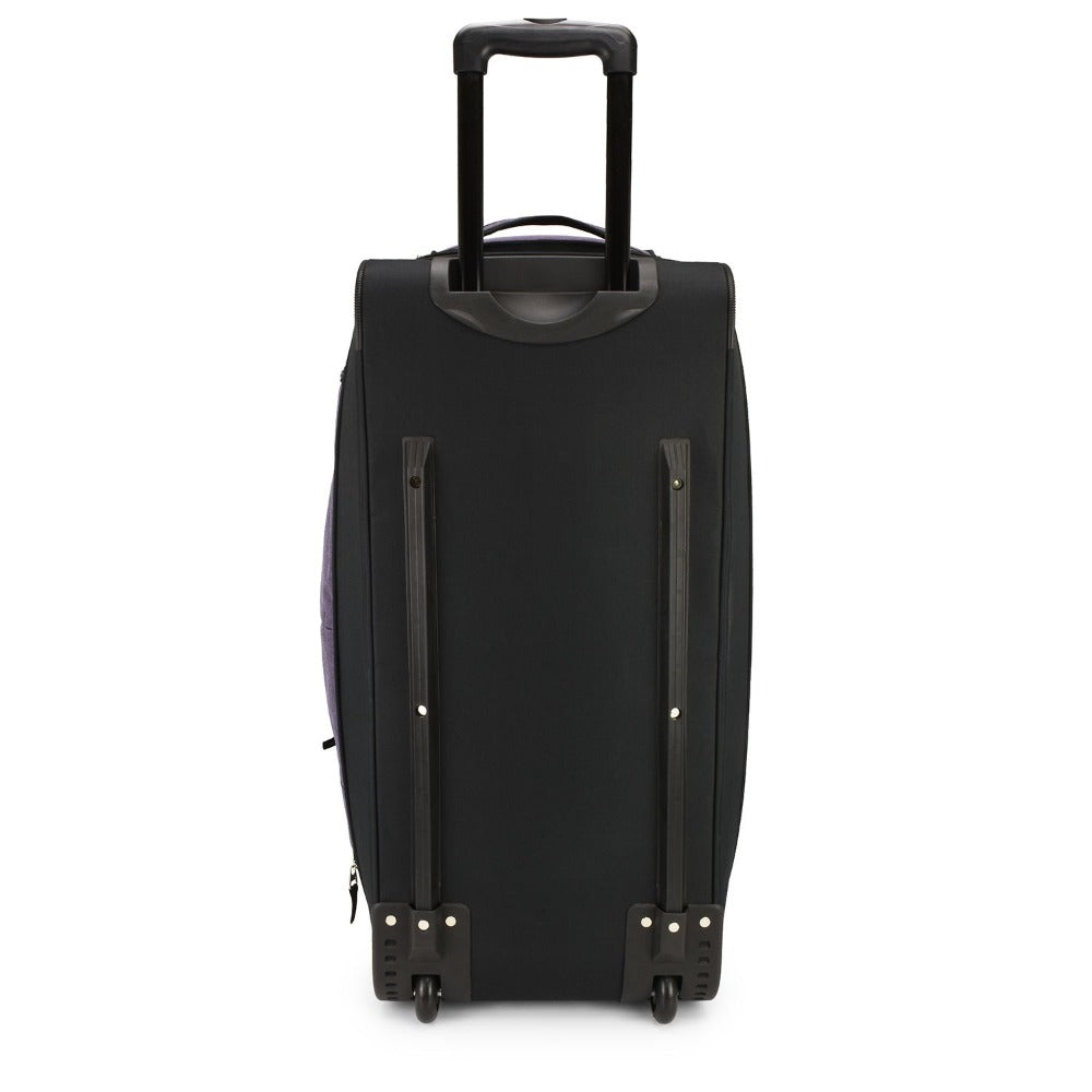 Pacific Gear Keystone 30" Polyester Upright Rolling Duffel Bag | Large Capacity, Lightweight, Retractable Handle & Recessed Wheels | Navy, Bright Red, Black, Grey, Purple, Olive - for Sports, Long Trips, & Camping
