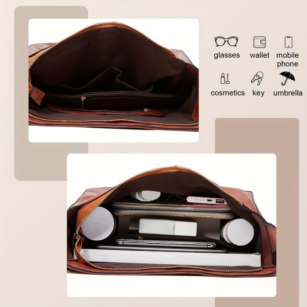New Style Fashionable Retro Women'S Tote Bag, Mother Bag, Easy And High-End Handbag, Casual And Versatile, Suitable for Commuting, Large Capacity, Single Shoulder And Crossbody Bag