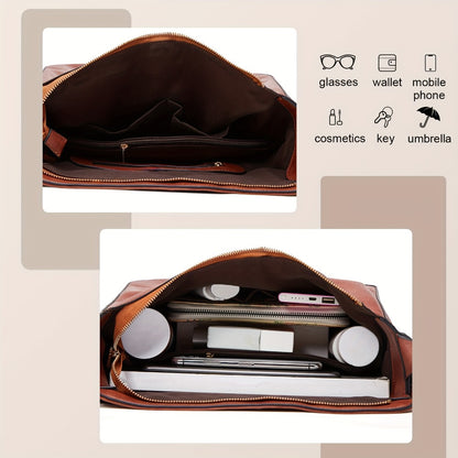 New Style Fashionable Retro Women'S Tote Bag, Mother Bag, Easy And High-End Handbag, Casual And Versatile, Suitable for Commuting, Large Capacity, Single Shoulder And Crossbody Bag