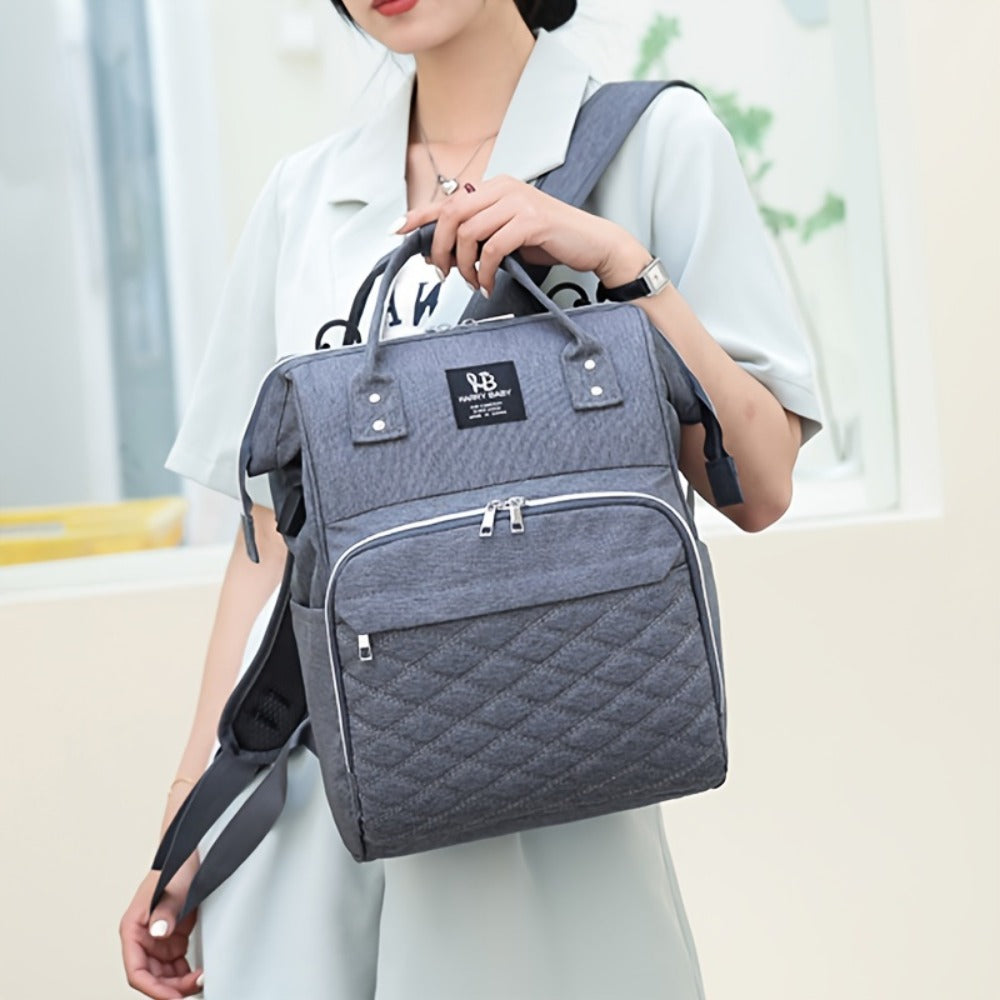 New Fashionable Large Capacity Backpack for Mothers And, Multifunctional Diaper Bag with Space for Bottles.