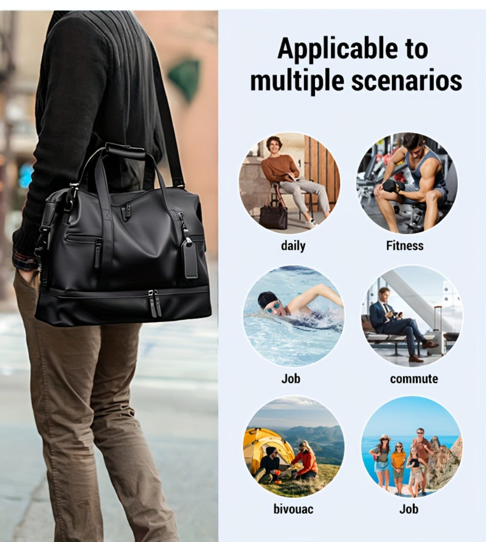 Overnight Bag Carry on Bag Travel Bag with Shoe Pouch Large - Capacity Men'S Weekend Travel Bag with Shoe Compartment Large - Capacity Sports And Fitness Bag, Men'S Handbag, Short - Distance Travel Backpack, Women'S Single - Shoulder Bag