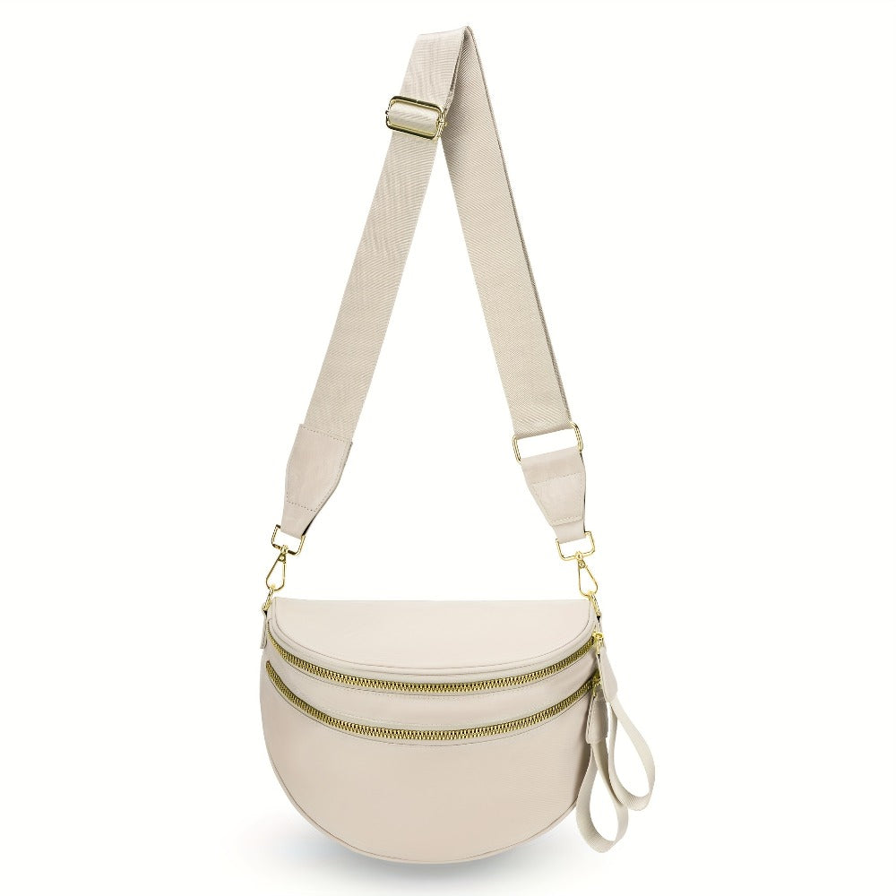 Women's PU Crossbody Bag with Plaid Design & Hands-Free Phone Use - Adjustable Strap Shoulder/Waist Bag, Spacious Zipper Closure, Suitable for Daily Use & Special Occasions, Urban Fashion Tote Compatible for Smartphones
