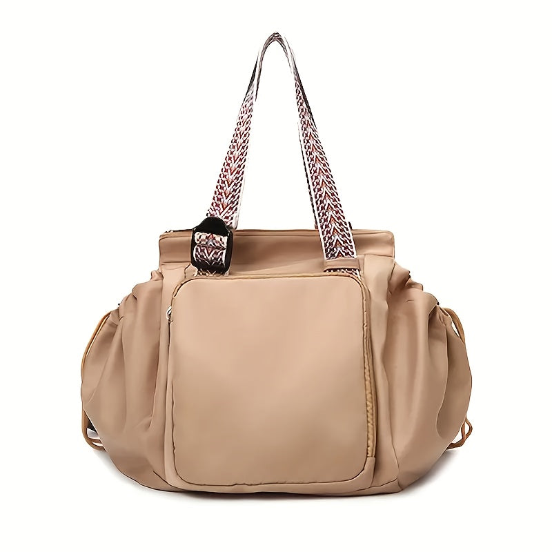 Trendy Style, Fitness Bag with Large Capacity, Expandable Shoulder Tote Bag, Women's Fashionable Backpack Multifunctional Fitness Bag, Multiple Color Options, Blue, Black, Brown, White, Khaki