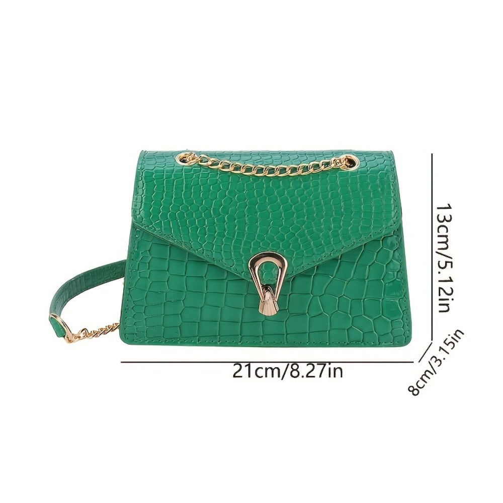 Crossbody Bag for Women – Crocodile Pattern Vintage Detachable Strap | Bag Vero – detail view 4