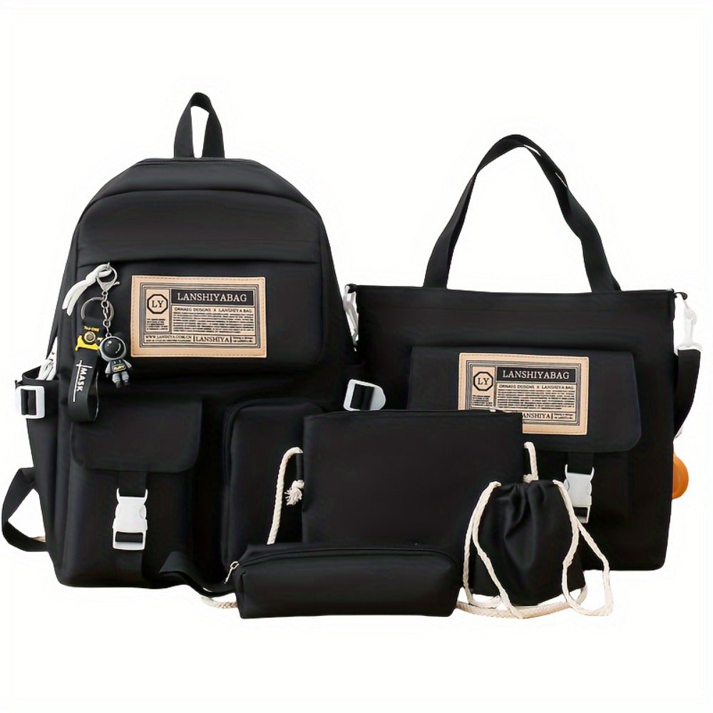 Backpack for Women – 5-Piece, Large Capacity, Lightweight, for Travel & Work | Bag Vero – detail view 8