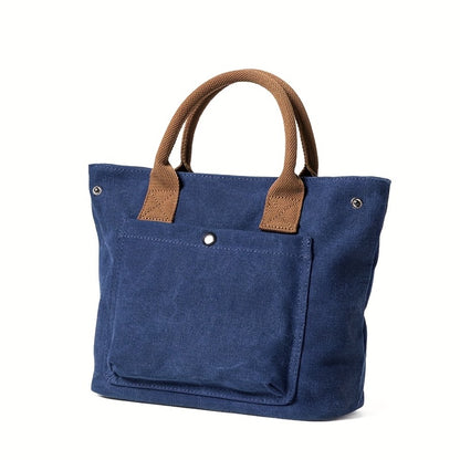 Thickened Handbag; Simple And Leisure Hand-held Bag; Vintage Literary Style Fabric Bag; Bag for Commuting.