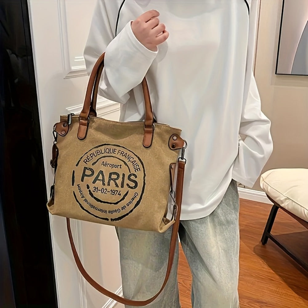 New Large Capacity Portable Tote Bag with Adjustable Shoulder Strap Length, Single Shoulder Bag, Crossbody Bag