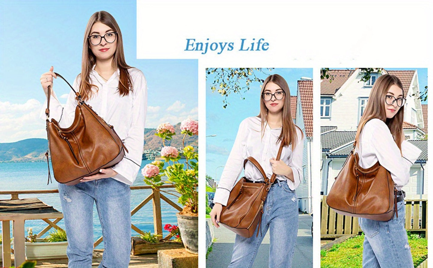 Hobo Bags For Women, Purses And Handbags Large Pocketbooks Designer Bucket Shoulder Bags