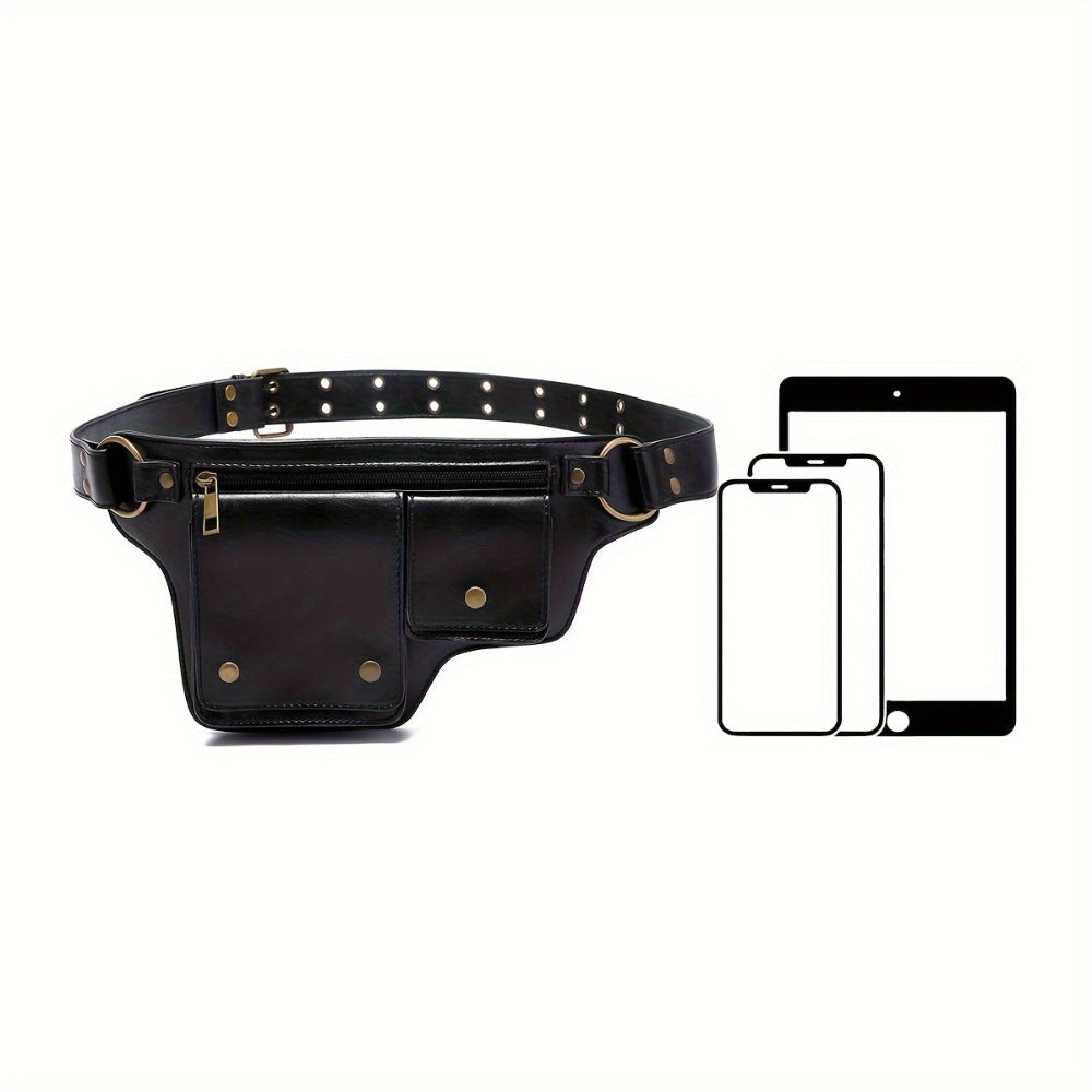 Waist Bag – Multi-Pocket, Leather Waist Metal Buckle Multi | Bag Vero – detail view 3