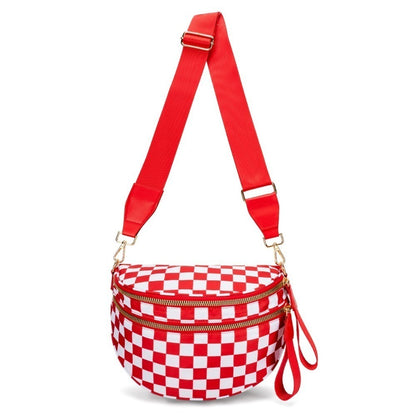 Women's Versatile Soft Plaid Crossbody Bag, Large-capacity Shoulder Crossbody Bag, Outdoor Convenient Hand-held Shoulder Plaid Bag