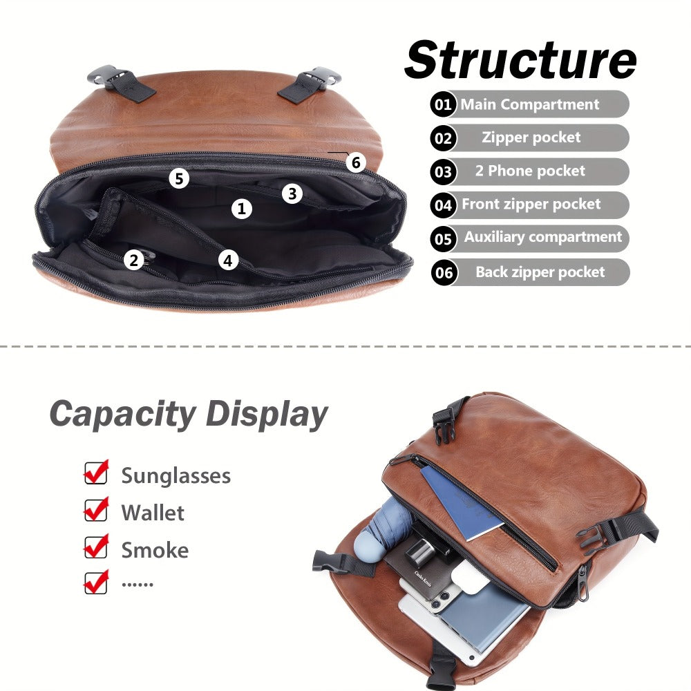 Men's Crossbody Bag – Large Capacity, for Work & Everyday Use | Bag Vero – detail view 5