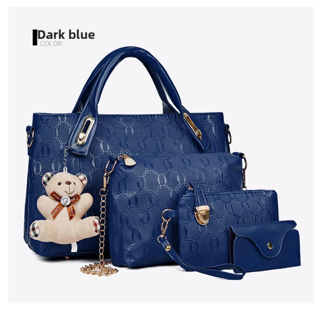 2025 New Trendy Leisure Four-Piece Set for Mothers And, Women'S Single-Shoulder Crossbody Handbag