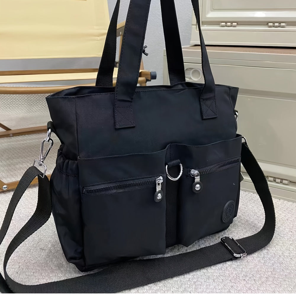 New Style Casual Large Capacity Messenger Bag Commuter Shoulder Bag School Season Student Backpack Fashionable And Versatile, Travel Bag, Work Bag, Bags, Messenger Bag, Adjustable Strap, Casual Commuter Handbag, Simple Classic Casual Shoulder Bag