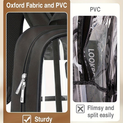 Travel Backpack – PVC, Clear, Transparent, Large Capacity | Bag Vero – detail view 5