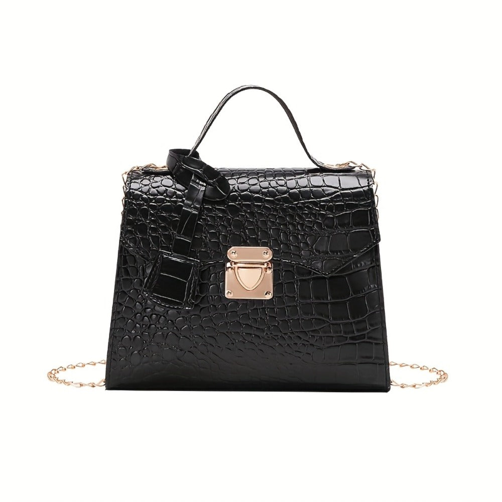 Women'S Small Handbag, Women'S Fashionable Crocodile Patterned Shoulder Bag, Women'S Outdoor Bag, Easy Matching Small Square Bag