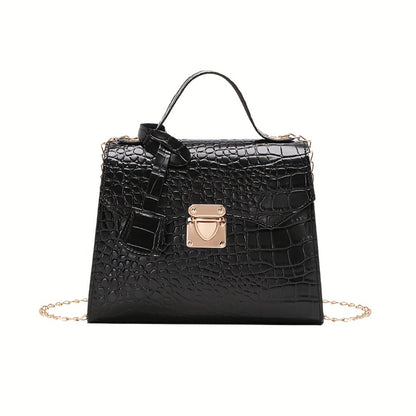 Women'S Small Handbag, Women'S Fashionable Crocodile Patterned Shoulder Bag, Women'S Outdoor Bag, Easy Matching Small Square Bag