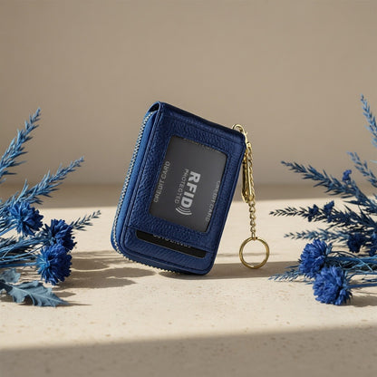 Premium RFID Blocking Card Holder Wallet - Secure Zip Around Design with Multiple Compartments for Easy Organization - Stylish Casual Style for Everyday Use