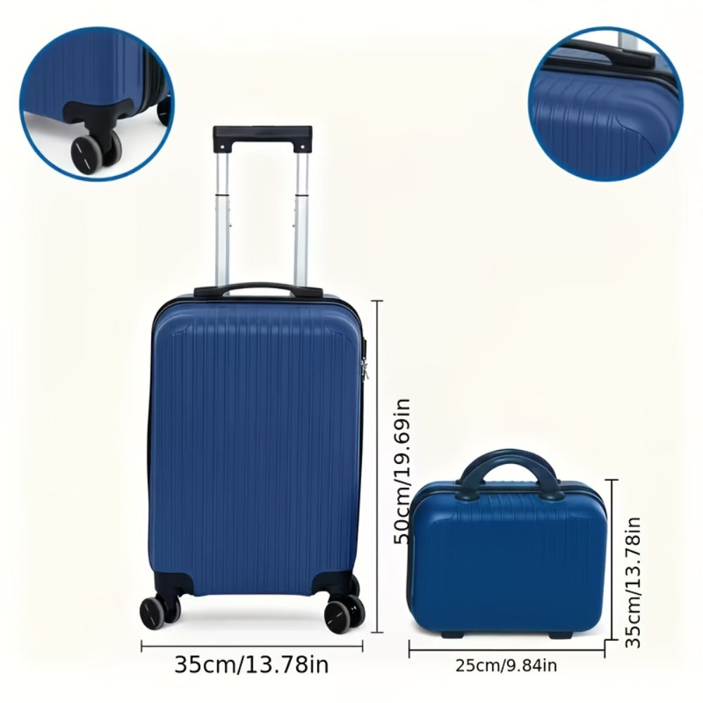 Trolley Suitcase, Travel Handbag, Makeup Bag, A Single 20in Suitcase, Men'S Luggage, Women'S Luggage, ABS Material Suitcase, Suitable For Business Travel, Personal Travel, Mixed Colors