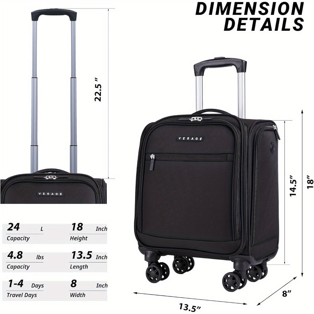 Carry On Luggage – 14.5 Inch, Lightweight, for Travel | Bag Vero – front view