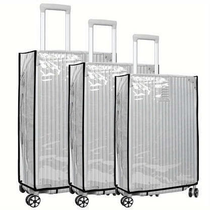 Carry On Luggage – 3 Pack, 28 Inch, PVC, Clear | Bag Vero – front view