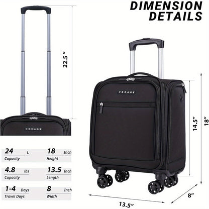 Carry On Luggage – 14.5 Inch, Lightweight, for Travel – front view