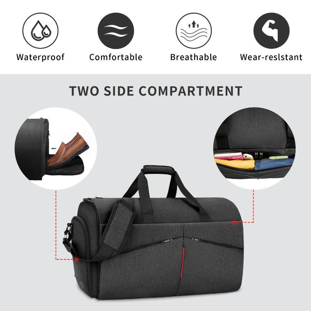 Carry On Luggage – 17 Pockets, 55L, Convertible, for Travel – detail view 12