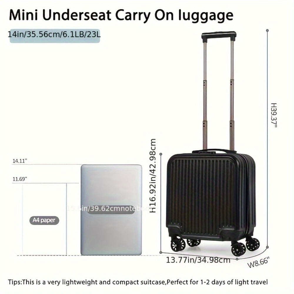 Carry On Luggage – 18 Inch, Combination Lock, Lightweight, for Travel & Work – detail view 3