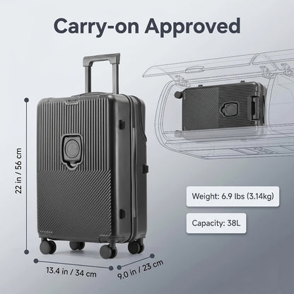 Carry On Luggage – 20 Inch, Combination Lock, Lightweight, for Travel – detail view 5